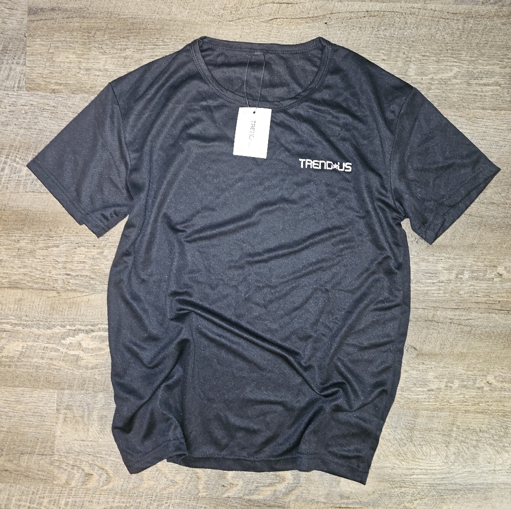 Black Short Sleeve Tee with Hood